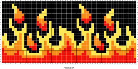 Flames Tapestry Crochet Patterns Cross Stitch Art Tapestry Crochet