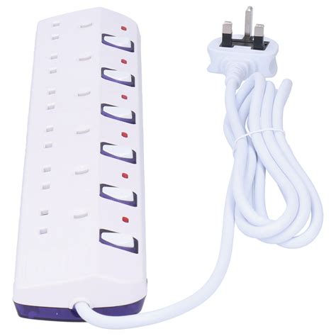 6 Electrical Outlet Extenders Multi Plug Power Strip Charging Tower Uk Plug 250v 13a With 2m6