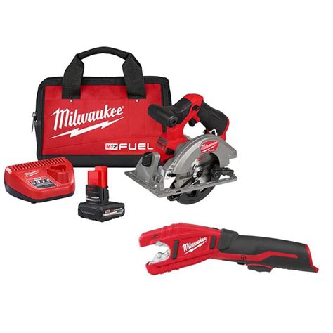 Milwaukee M12 Fuel 12v Lithium Ion Brushless 5 38 In Cordless Circular Saw Kit With Copper
