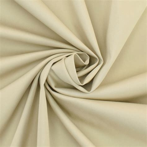 Tissu Satin De Coton Stretch Uni Beige Tissus Hemmers