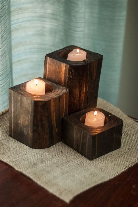 Reclaimed Wood Candle Holders By Thbeastlybeard On Etsy Reclaimed