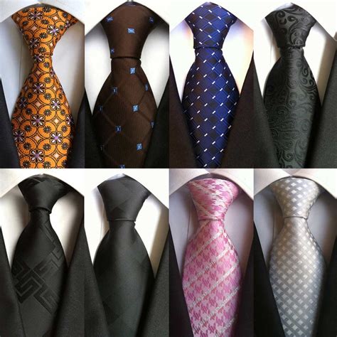 Hot Mens Tie Cm Silk Neckties Geometric Solid Floral Jacquard Woven