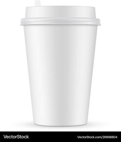 Paper Coffee Cup Mockup Isolated Royalty Free Vector Image