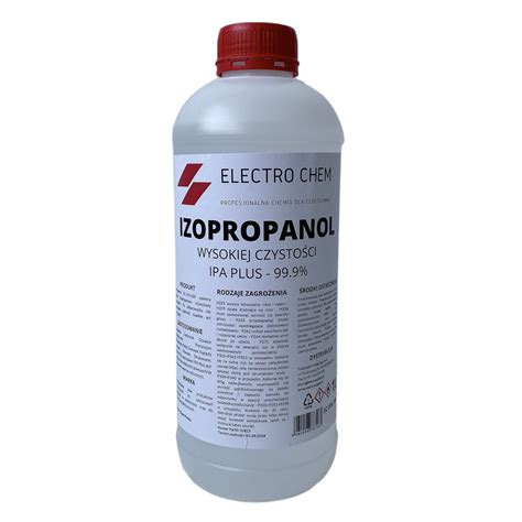 Izopropanol 100 Wysokiej CzystoŚci Ipa Plus Electro Chem 1l