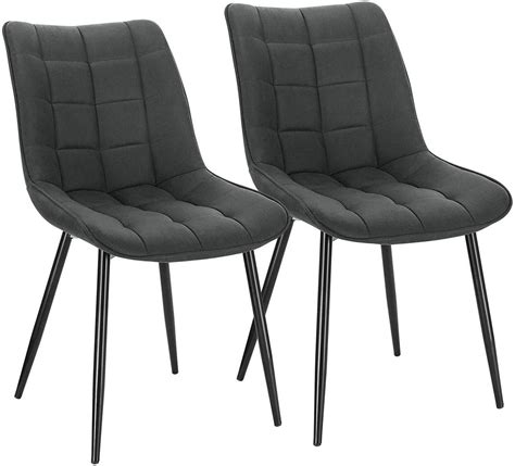 Chaises de cuisine 2 pièces en tissu anthracite 19 0000188 Leroy Merlin