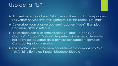 Ejemplos De Las Reglas Ortograficas De La B Opciones De Ejemplo