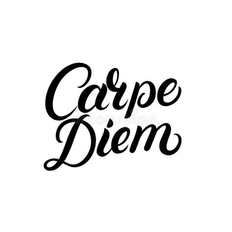 Carpe Diem Cita Escrita Mano De Las Letras Ilustración Del Vector