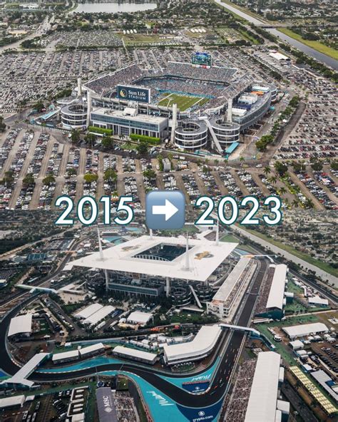 Hard Rock Stadium. Miami, Florida. 2015 vs 2023 : r/stadiumporn