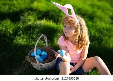 Easter Children Happy Easter Kids Bunny Stock Photo 2266188665 ...