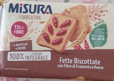 Fibrextra Fette Biscottate Con Fibre Di Frumento E Avena Misura