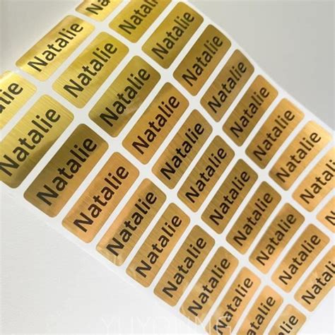 GOMMETTE 25x10mm Autocollants personnalisés 90 pièces nom cils Logo