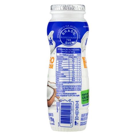 Iogurte Parcialmente Desnatado Coco Zero Lactose Itamb Nolac Frasco