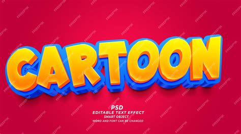 Premium Psd Cartoon 3d Editable Text Effect Photoshop Template