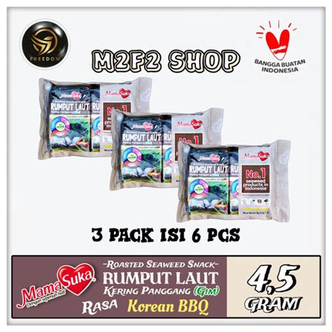 Jual Mamasuka Snack Rumput Laut Panggang Rasa Korean Bbq Gr