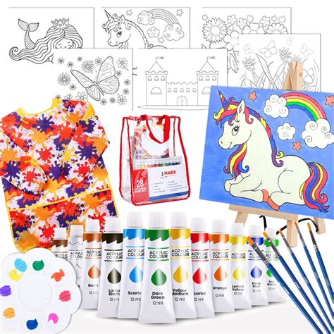 Amazon.com: J MARK Pain Set for Kids – Acrylic Kids Painting Kit with Storage Bag, Washable ...