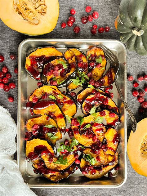 Spicy Acorn Squash With Cranberries Recipe Jolly Tomato