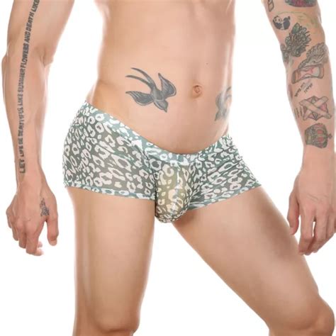 SLIPS DE BOXER en maille pure provocateurs pour hommes avec poche à