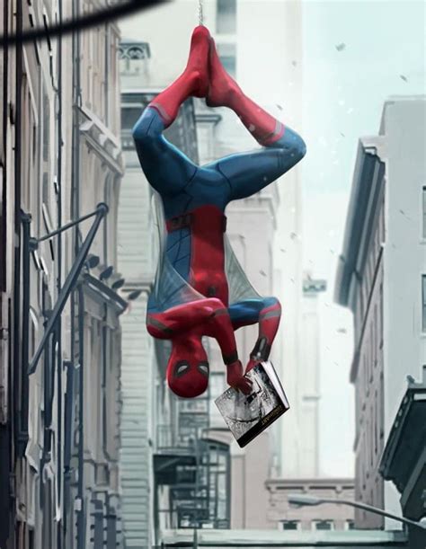 Spider Man Hanging Upside Down Wallpaper