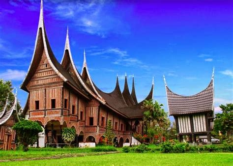 Budaya Adat Indonesia Gadang Rumah Adat Minangkabau Sumatera Barat