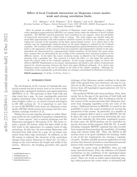 PDF Effect Of Local Coulomb Interaction On Majorana Corner Modes