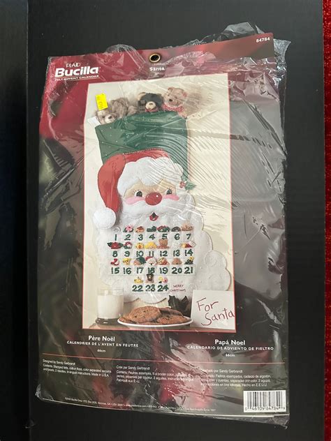 Bucilla Felt Applique Advent Calendar Santa Pere Noel Christmas Kit