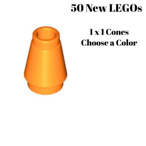 Lego® 50 New 1x1 Cones Etsy