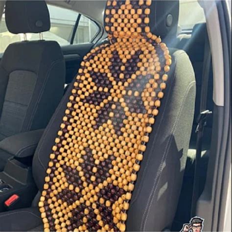 WOODEN BEAD CAR VAN TAXI FRONT SEAT COVER CUSHION CLASSIC BEADED DESIGN