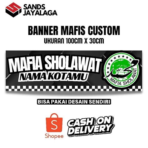 Jual Banner Mafia Sholawat Banner Mafis Spanduk Mafia Sholawat Spanduk