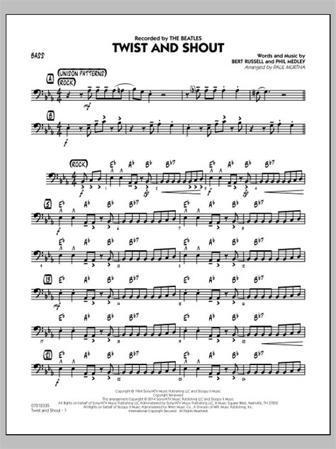 Twist And Shout Bass Por Paul Murtha Partituras Para Agrupación Jazz En Sheet Music Direct