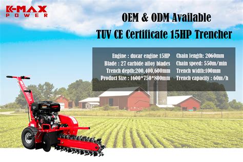 Tuv Ce Certificate Hp Gengine Trencher Max Depth Mm Mini Trencher