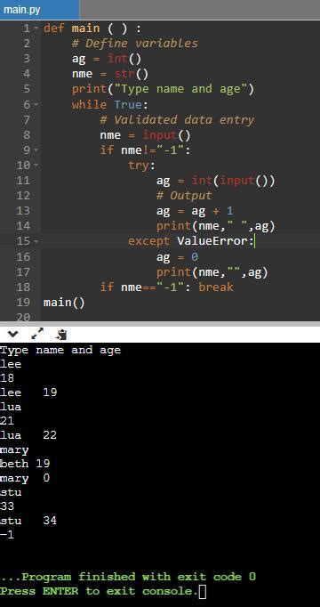 Exception Handling To Detect Input String Vs Integerthe Given Program