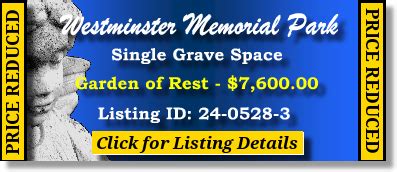 Westminster CA Buy Sell Plots Lots Graves Burial Spaces Crypts Niches ...