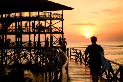 Premium Photo Siargao Cloud 9 Surf Pier At Sunrise Island Philippines