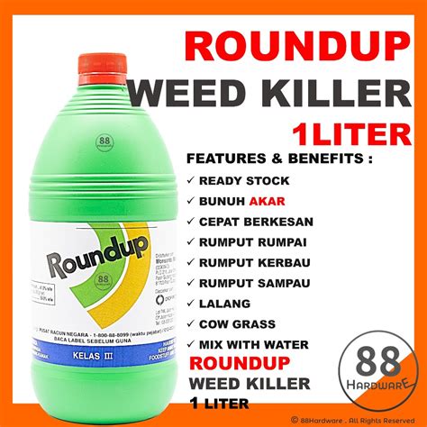 L Roundup Weed Killer Glyphosate Racun Rumput Racun Lalang