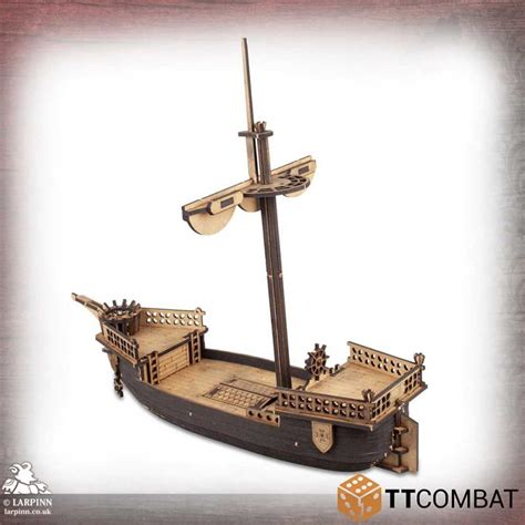 Tabletop Scenics Vatican Cog Mdf Terrain Rpg Scenery Boat Ship