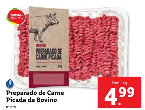 Promo O Preparado De Carne Picada De Bovino Kg Em Lidl