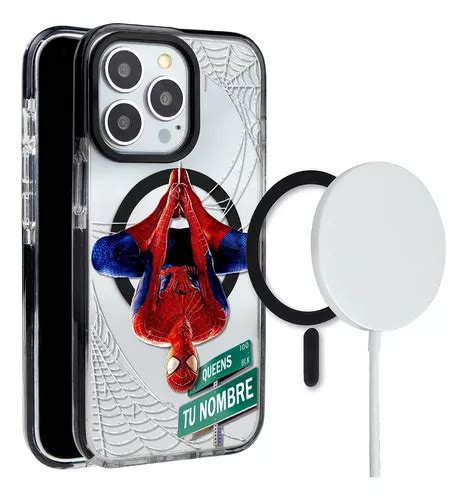 Funda Para iPhone Magsafe Spiderman Tu Nombre Meses sin interés