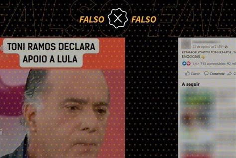 Falso Que Tony Ramos Declarou Apoio Lula Aos Fatos