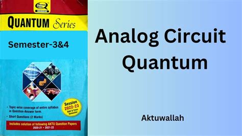 Download Analog Circuit Quantum pdf - AKTUWALLAH