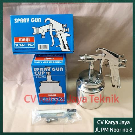 Jual Air Spray Gun Meiji Tabung Bawah F75 Alat Semprot Cat Sped