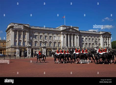 Horse Guards in Trooping the Colour, Buckingham Palace, London Stock ...