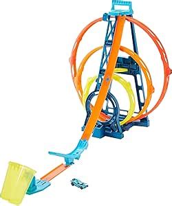 Amazon Hot Wheels Track Builder Triple Loop Stunt Loops Hot Wheels