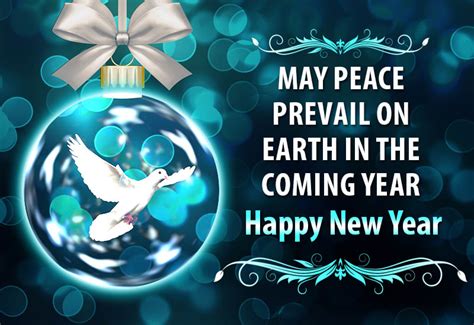 May peace prevail on earth this coming year - Happy New Year - Premium ...