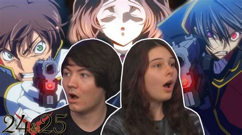 Lelouch Vs Suzaku Code Geass Episode 24 And 25 Reaction Youtube