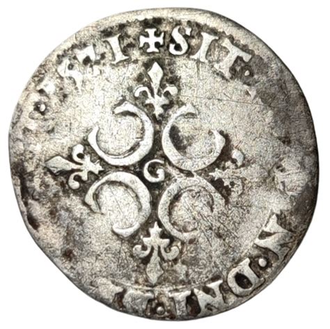 Charles IX Sol Parisis 1571 Poitiers Anjou Numismatique