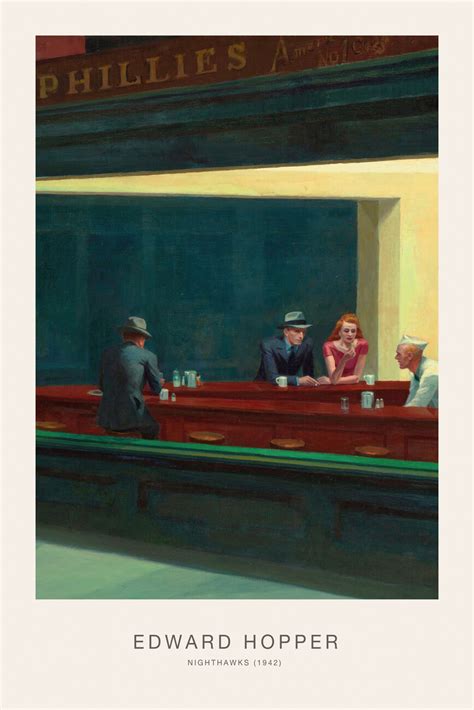 Illustration Artistiques Inside Nighthawks Retro Diner New York