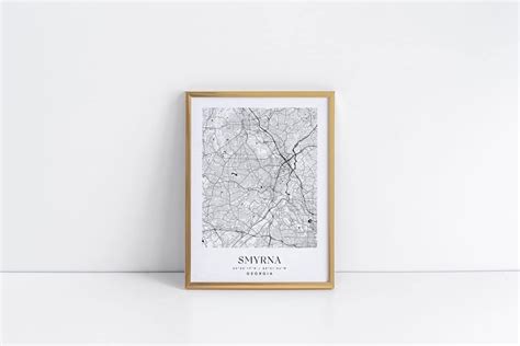 Smyrna Georgia Map Smyrna Ga Map Smyrna City Print Smyrna