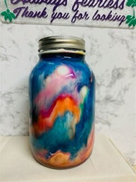 Rainbow Golden Harvest Mason Jar Tissue Holder Etsy