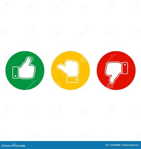 Finger On Hand Up Down And Straight Thumbs Up And Down Icon In Flat