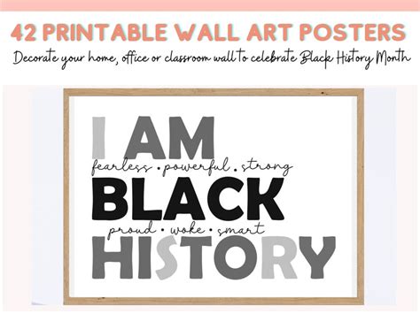 Black History Month Posters Black Woman Wall Art Black - Etsy